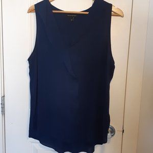 Navy sleeveless blouse